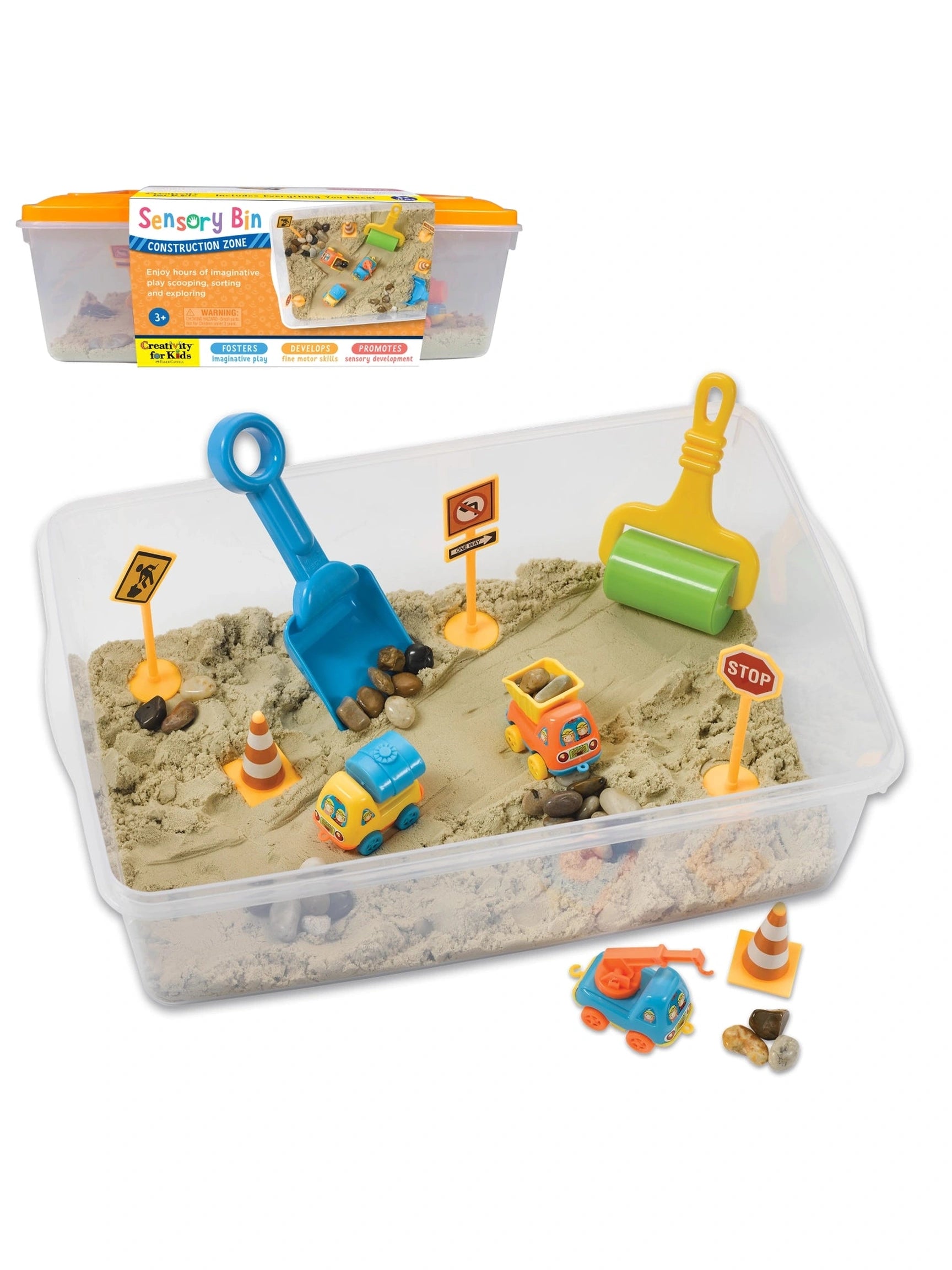 Sensory Bin Construction Zone Bin for Kids - Posh Tots Children's Boutique