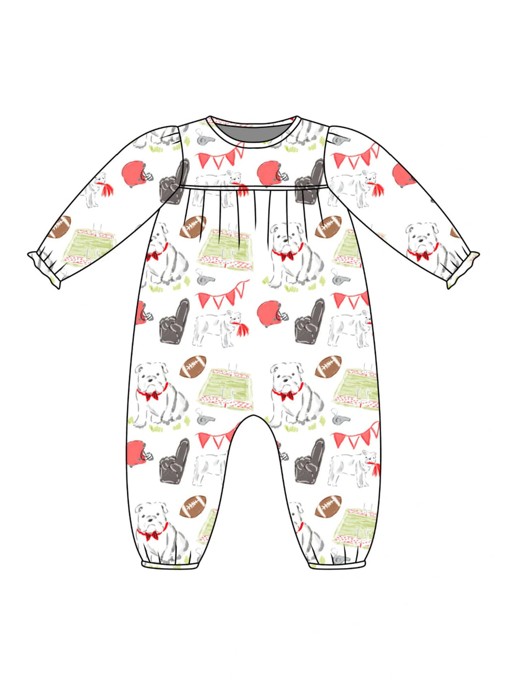 PRE-ORDER Ruthie Romper- Game Day Dawgs