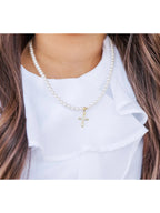 Jayde 14K Gold Plated First Communion Kids Cross Necklace