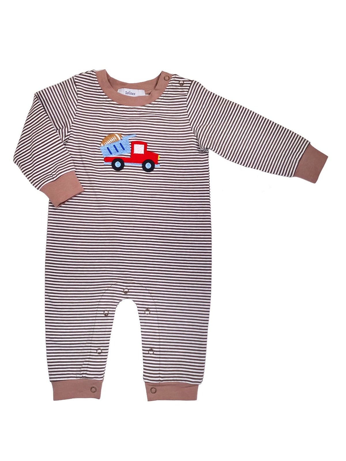 Dump Truck Applique Boy's Romper