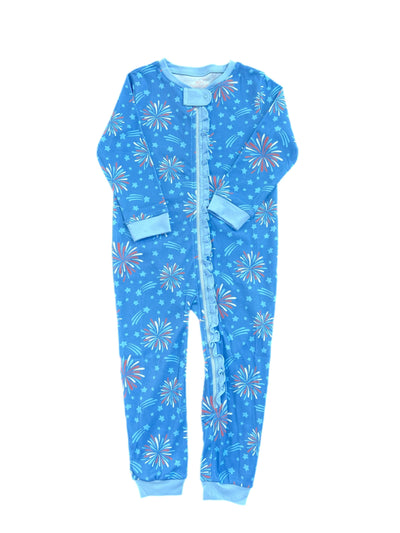 PRE-ORDER Girl Fireworks Zip Up Pajamas