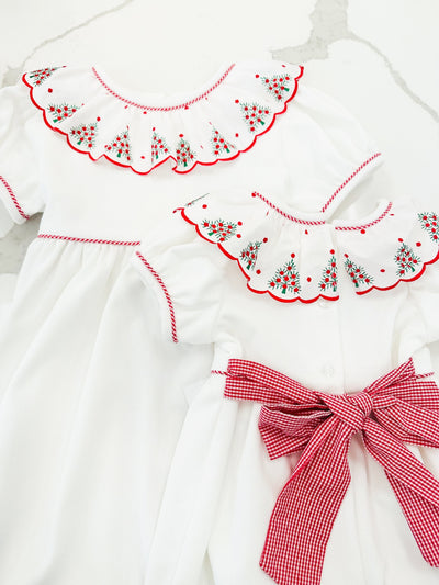 Charlotte Dress - White Christmas Corduroy