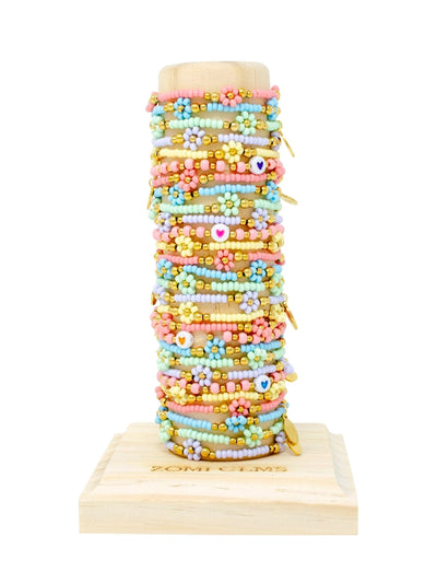 Tiny Daisies & Hearts Bracelet