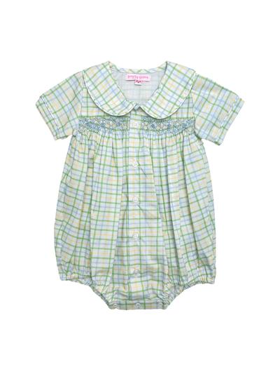 Smocked Rhys Bubble - Marche Plaid