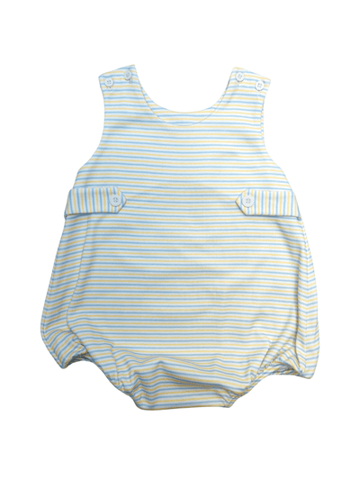 Theodore Knit Bubble - Baby Blue & Butter Stripe