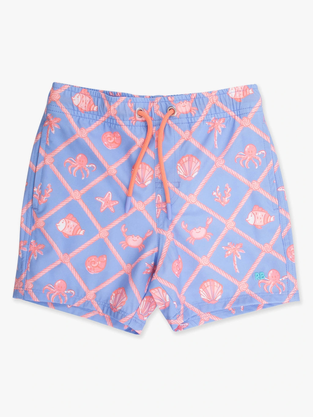 Boys Tropical Trellis Performance Hybrid Swim Trunks - Posh Tots Children's Boutique