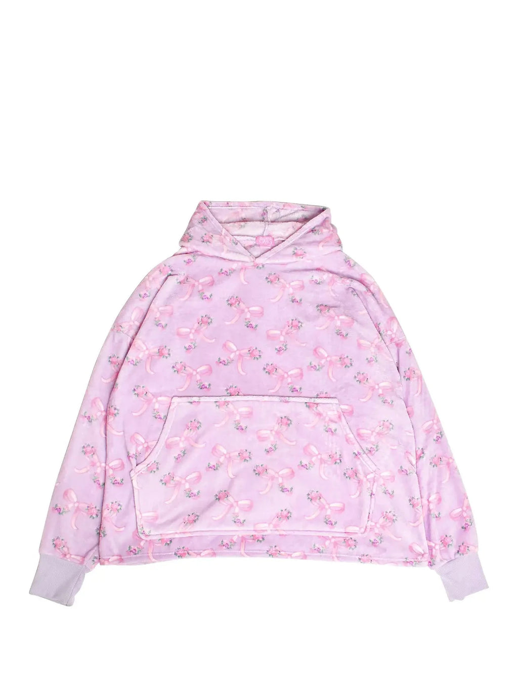 Fleece Printed Pullover Oversized Blanket Hoodie