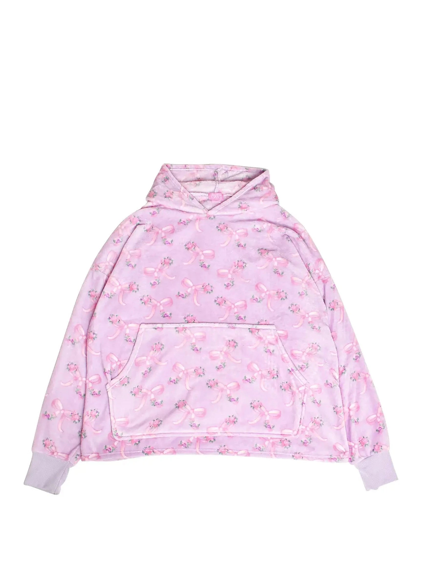Fleece Printed Pullover Oversized Blanket Hoodie