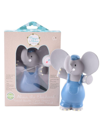 Alvin the Elephant - All Organic Natural Rubber Squeaker Toy