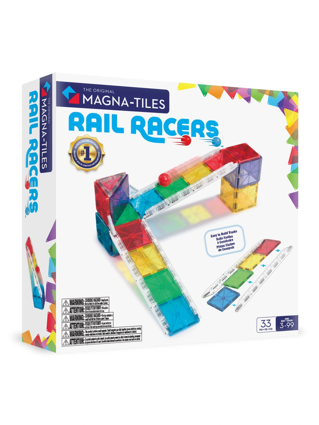 Magna-Tiles Rail Racers 33-Piece Set