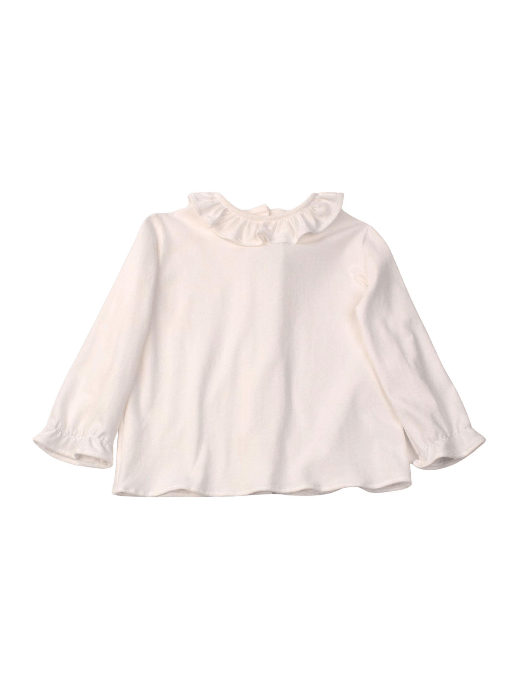 Ivory Ruffle Knit Blouse
