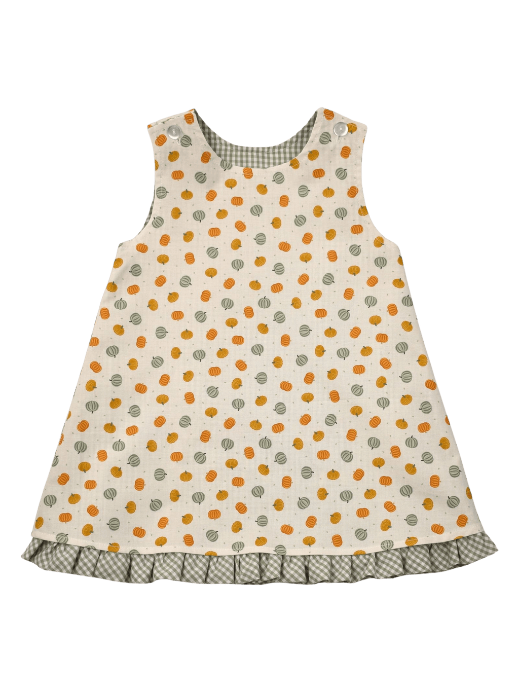 Turkeys/ Pumpkin Print Reversible Jumper