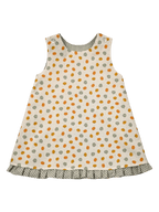 Turkeys/ Pumpkin Print Reversible Jumper