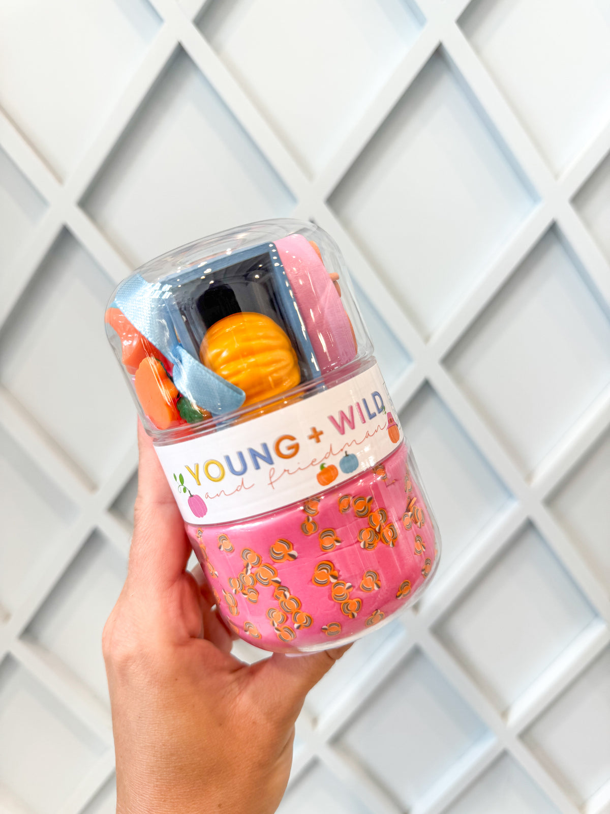 Pastel Pumpkins Grab & Go Dough Jar