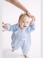 Blue Rosy Cheeks Jacquard Overall