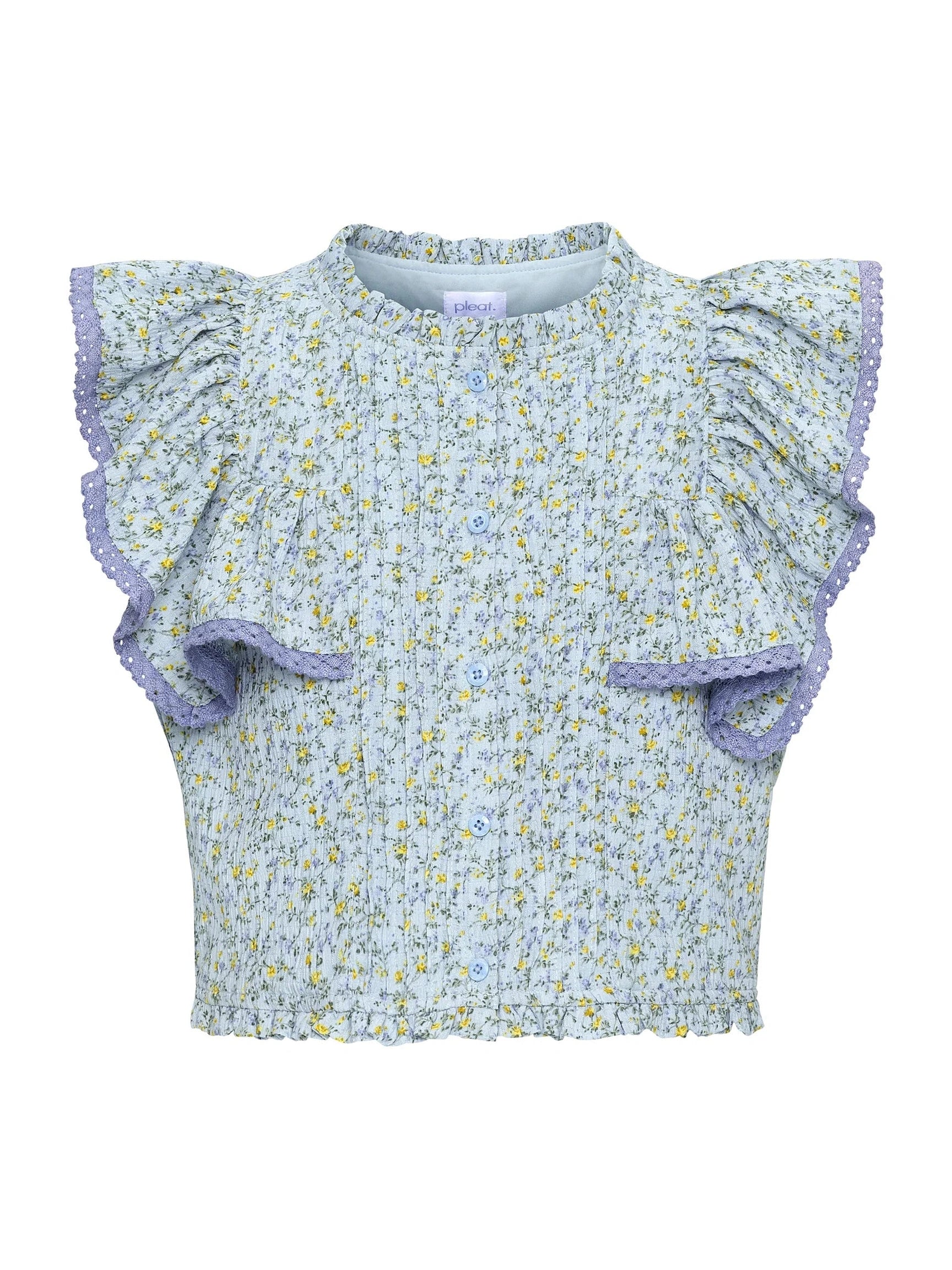 Posie Top - Blue Ditsy