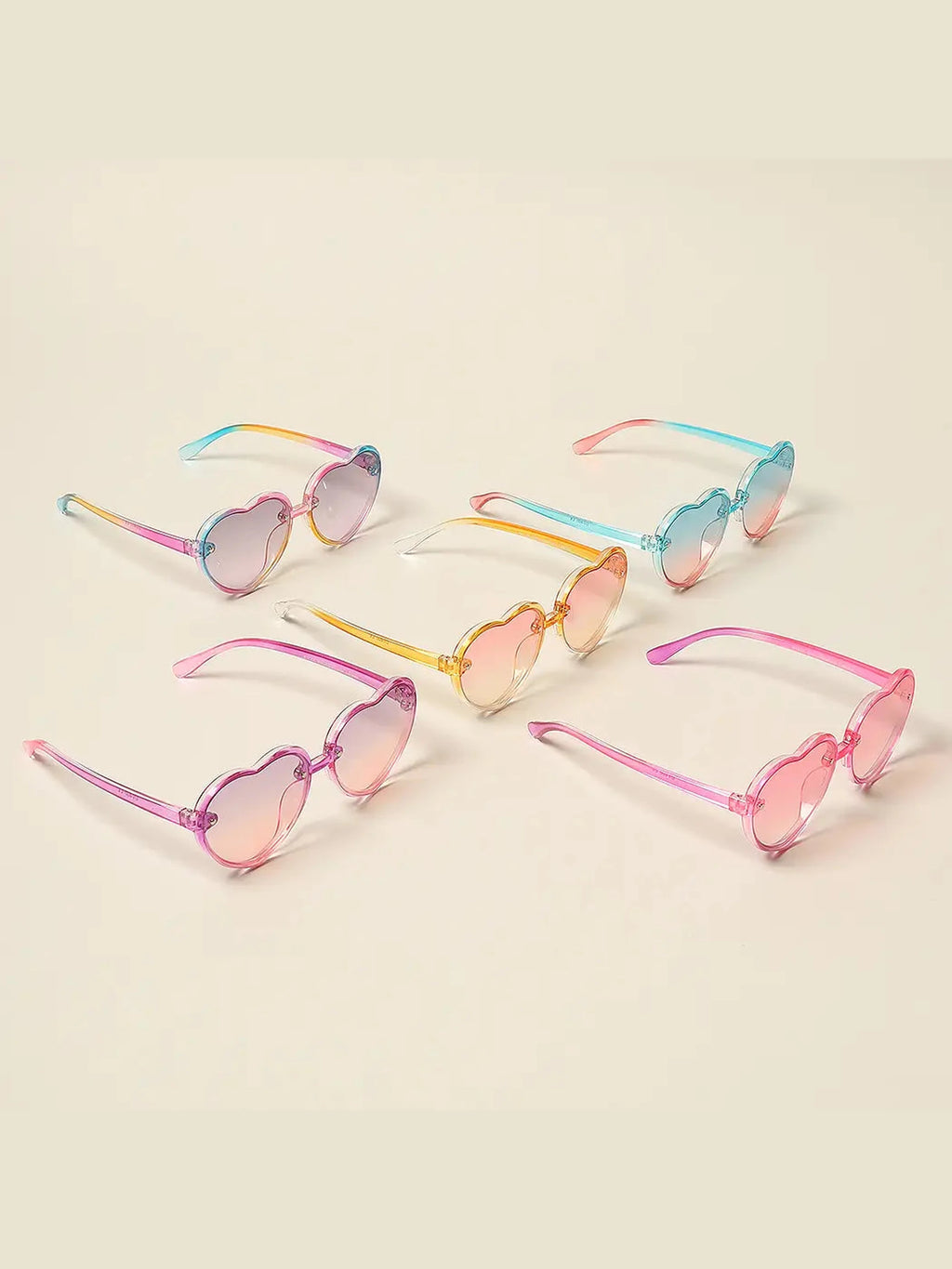 Kid's Heart Shaped Gradient Sunglasses
