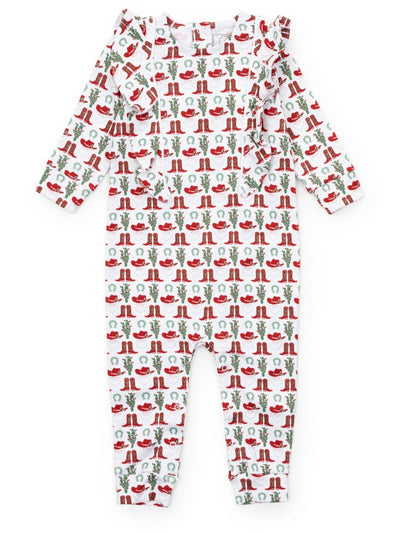 PRE-ORDER Evelyn Romper - Cowboy Christmas