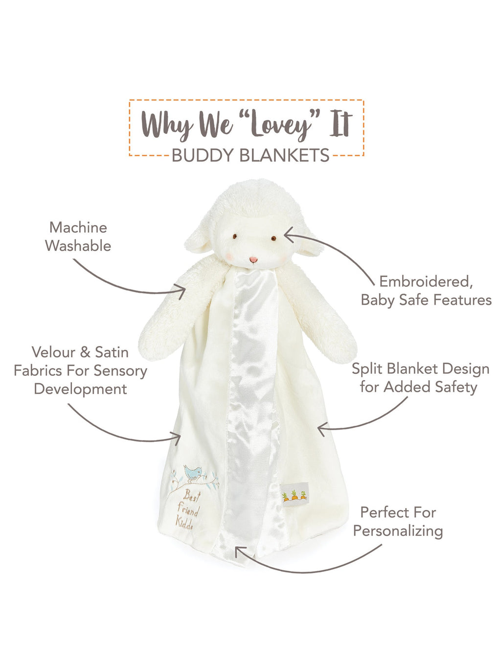 Kiddo the Lamb Buddy Blanket