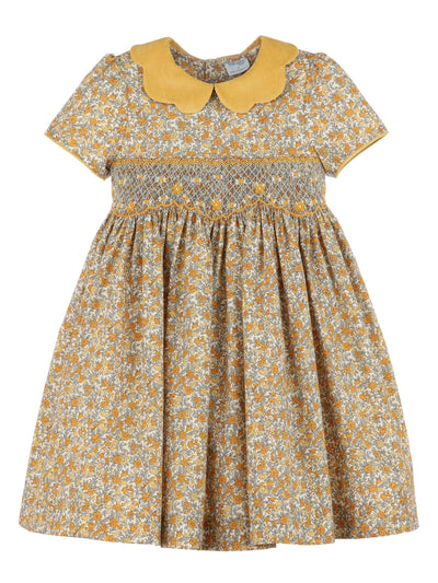 Honey Mustard Floral Dress