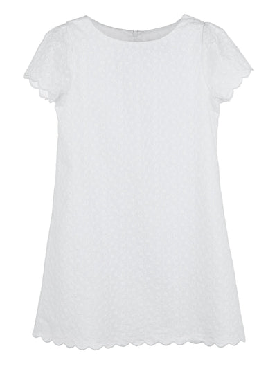 White Embroidered Shift Dress