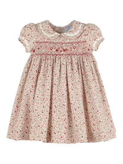 Berry Garland Smocked Dress