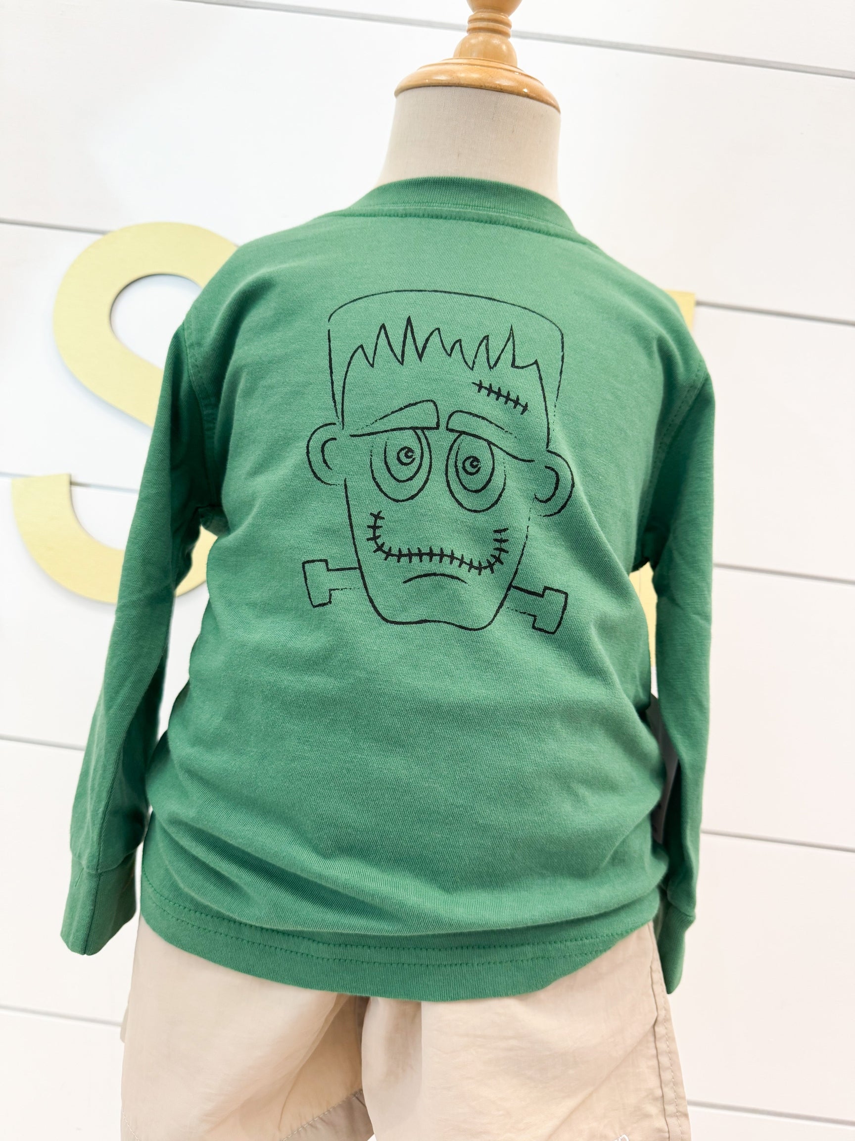Green Frankenstein LS T-Shirt
