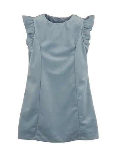 Deluxe Velvet Shift Dress - Blue