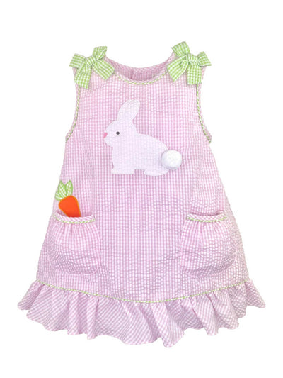 Sun Dress w/Bunny Applique & Carrot Pockets