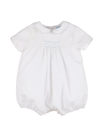 Blue Sweet Smocked Boy Bubble