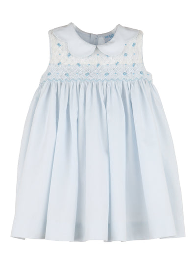 Duotone Smocked Collar Dress