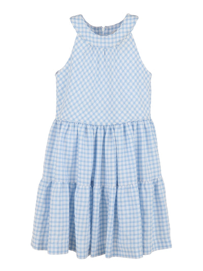 Gingham Swiss Halter Dress