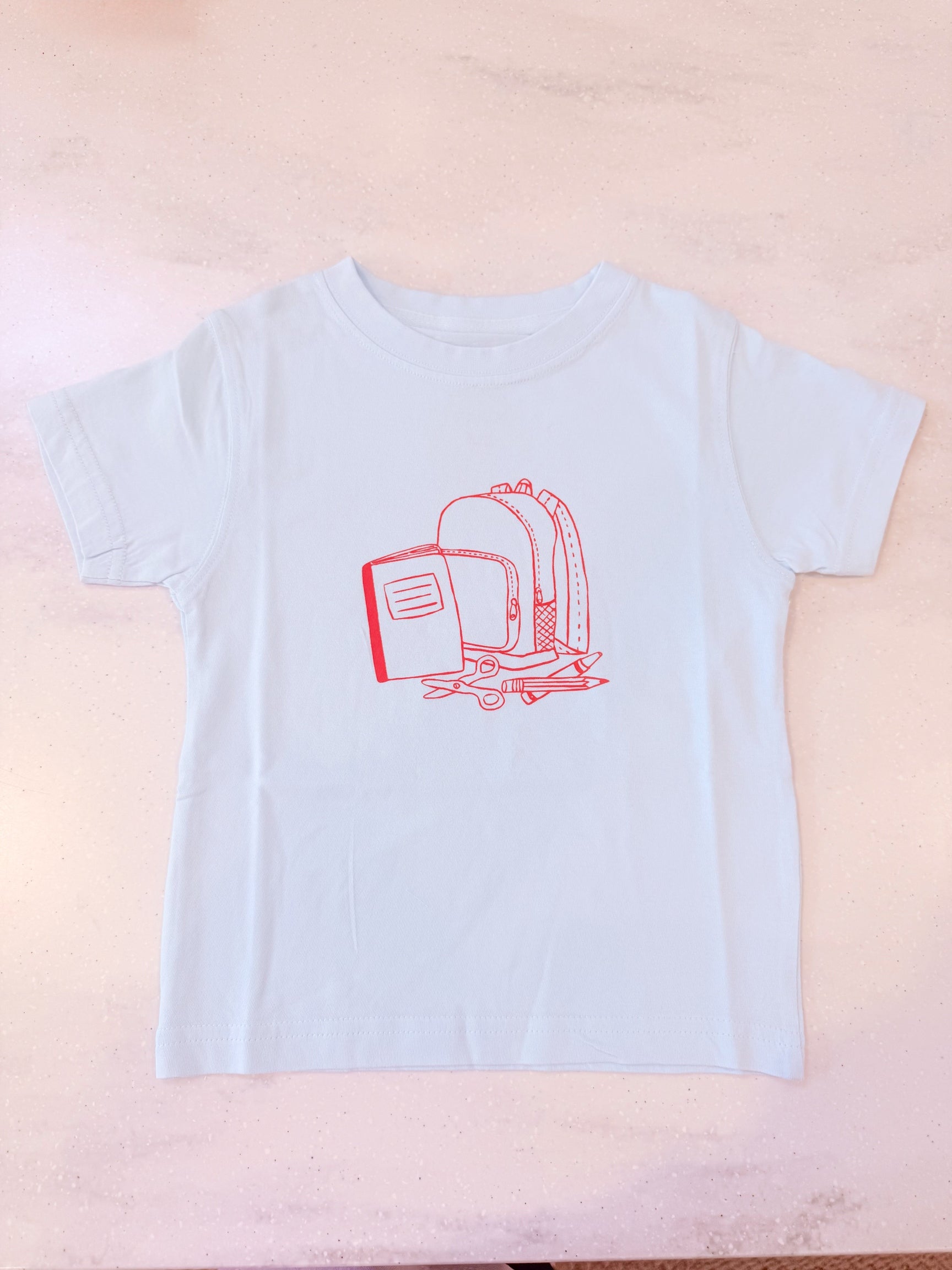 Light Blue Backpack T-Shirt