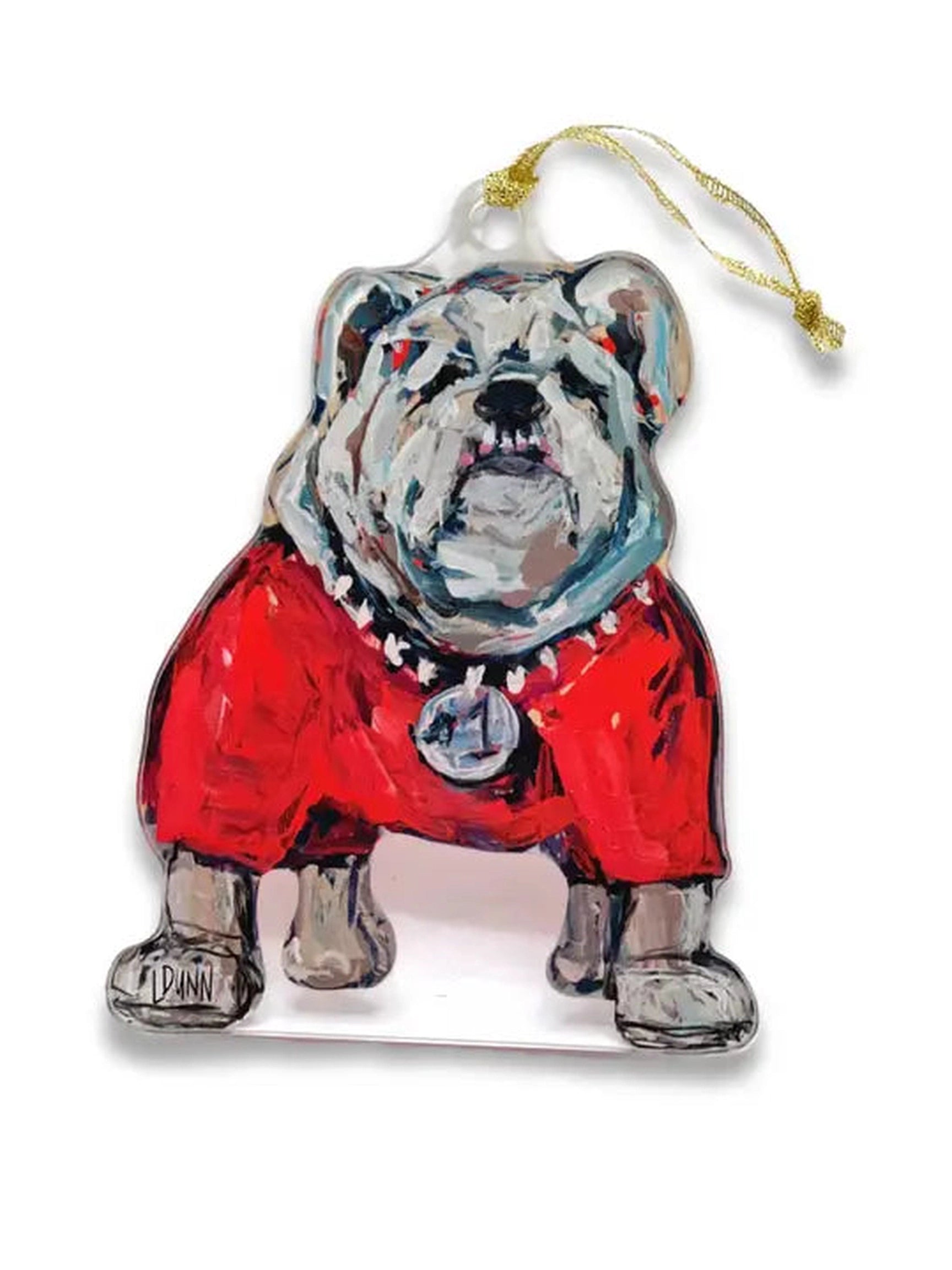 Lauren Dunn Georgia Bulldog Acrylic Ornament