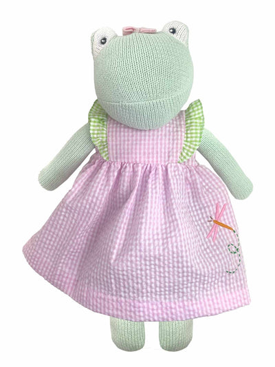 Hazel Knit Frog Doll w/Dragonfly Dress