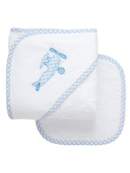 Applique Hooded Towel & Washcloth Boxed Set