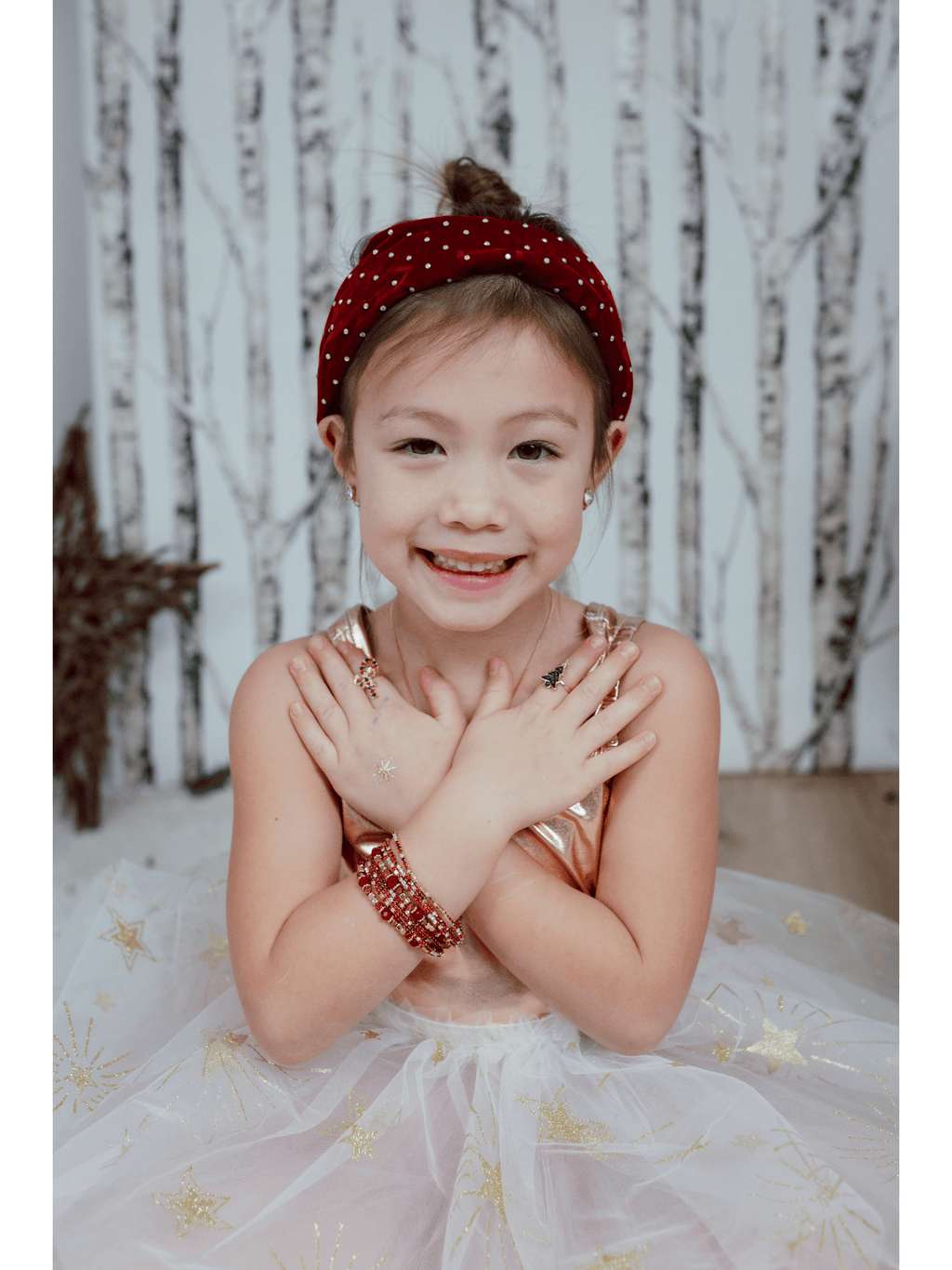 Boutique Ruby Red Bracelet Set - 3 pcs