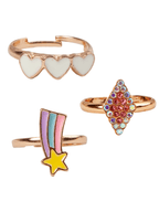 Boutique Heart Star Ring Set