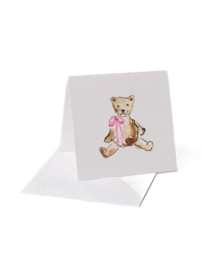 Teddy Bear with Bow Enclosure Card