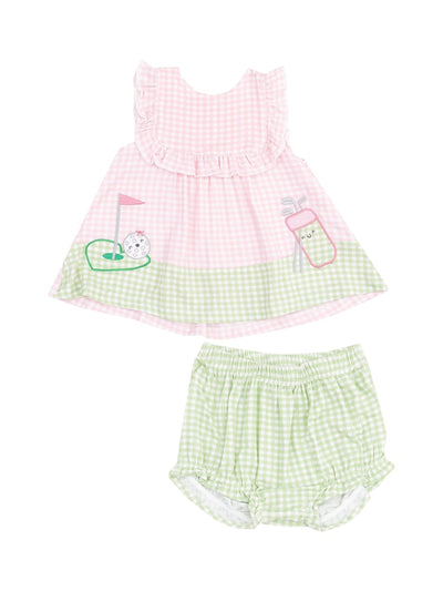 Ruffle Top w/Applique & Bloomer Set