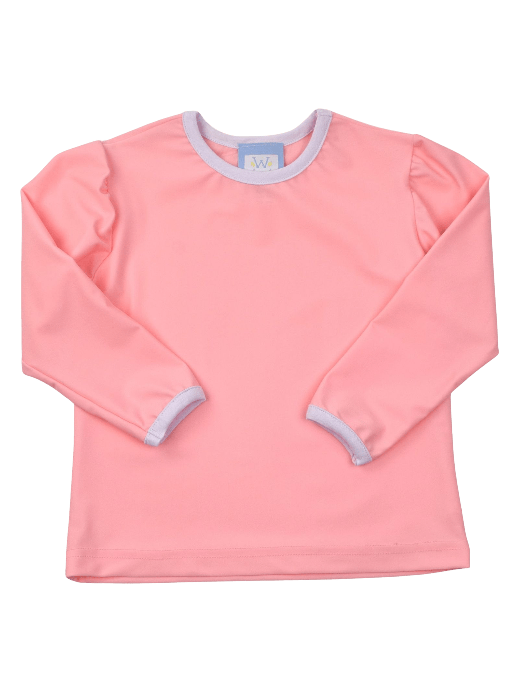 White Binding Pink Top