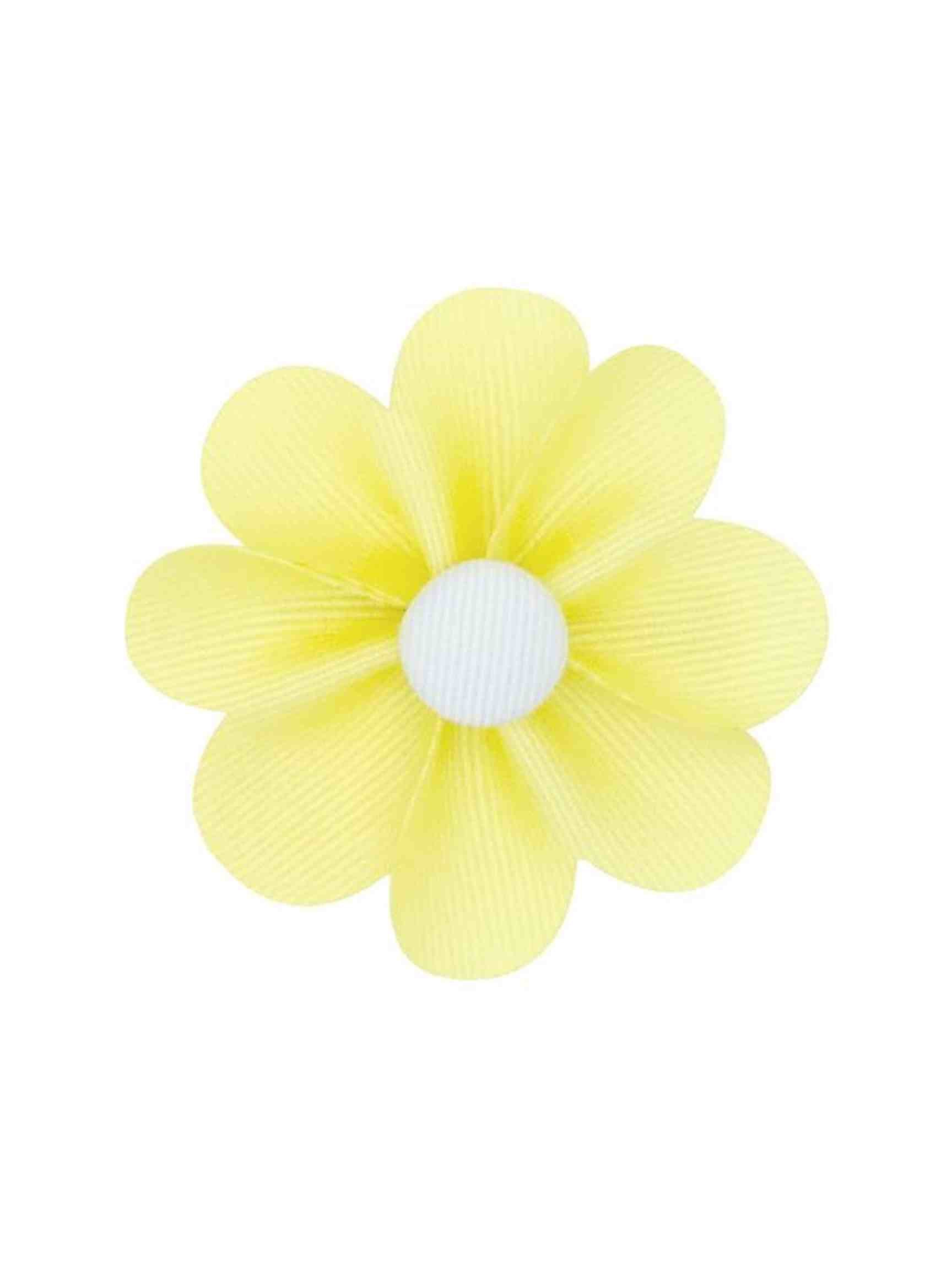 Sweetheart Petal Hair Clip w/Button Center