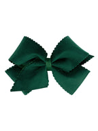 Scalloped Edge Faux Velvet Bow