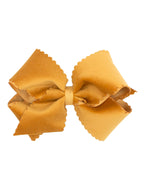 Scalloped Edge Faux Velvet Bow