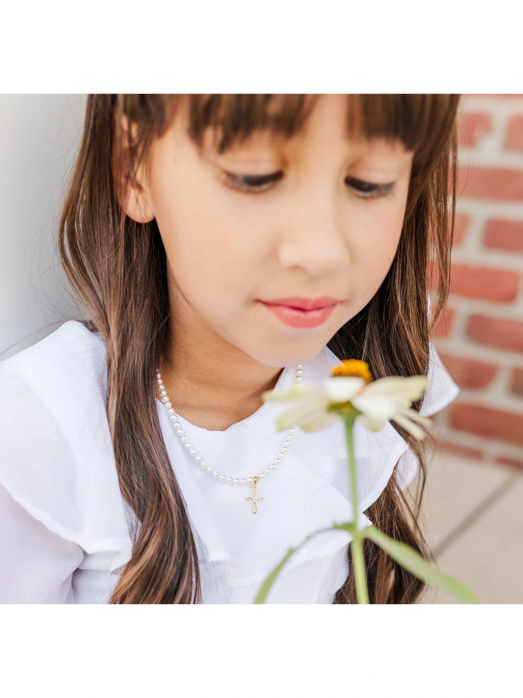 Jayde 14K Gold Plated First Communion Kids Cross Necklace