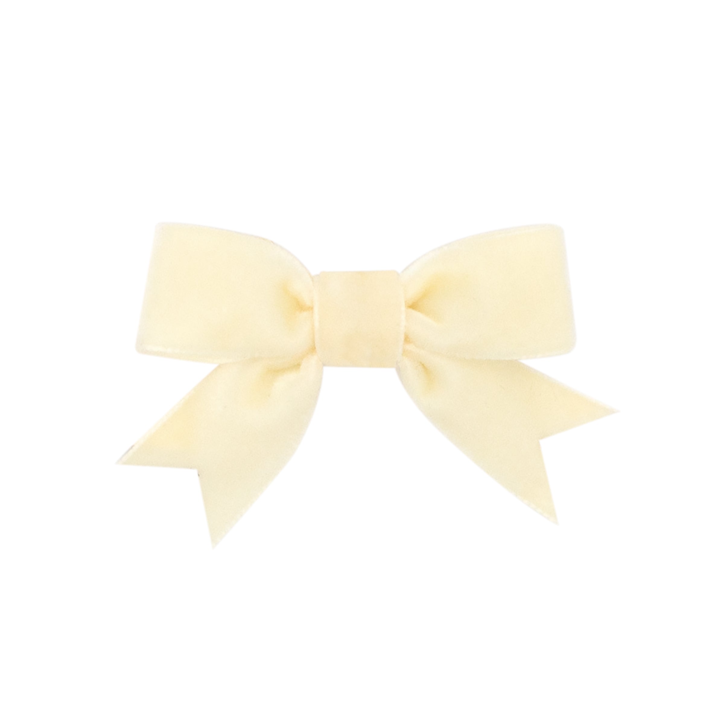 Mini Velvet Two-Loop Bow with Fancy Cut Tail