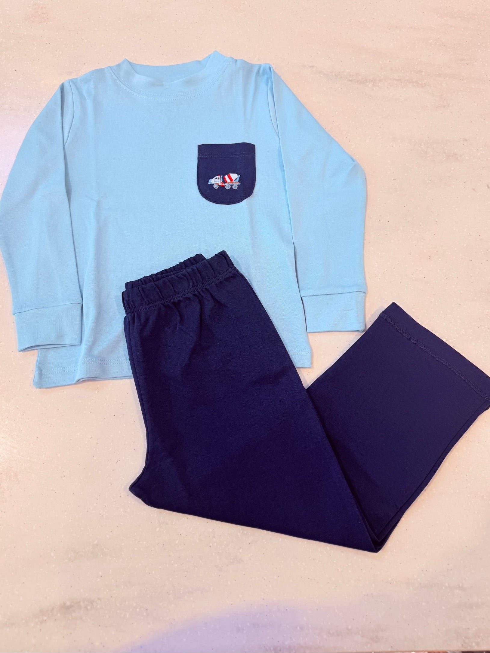 Mini Cement Truck Pocket Tee Pants Set