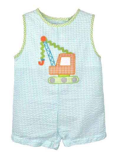 Sunsuit w/Construction Crane Applique