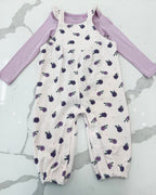 Violetta Floral - Ruffle V-Overalls and Long Sleeve Bodysuit