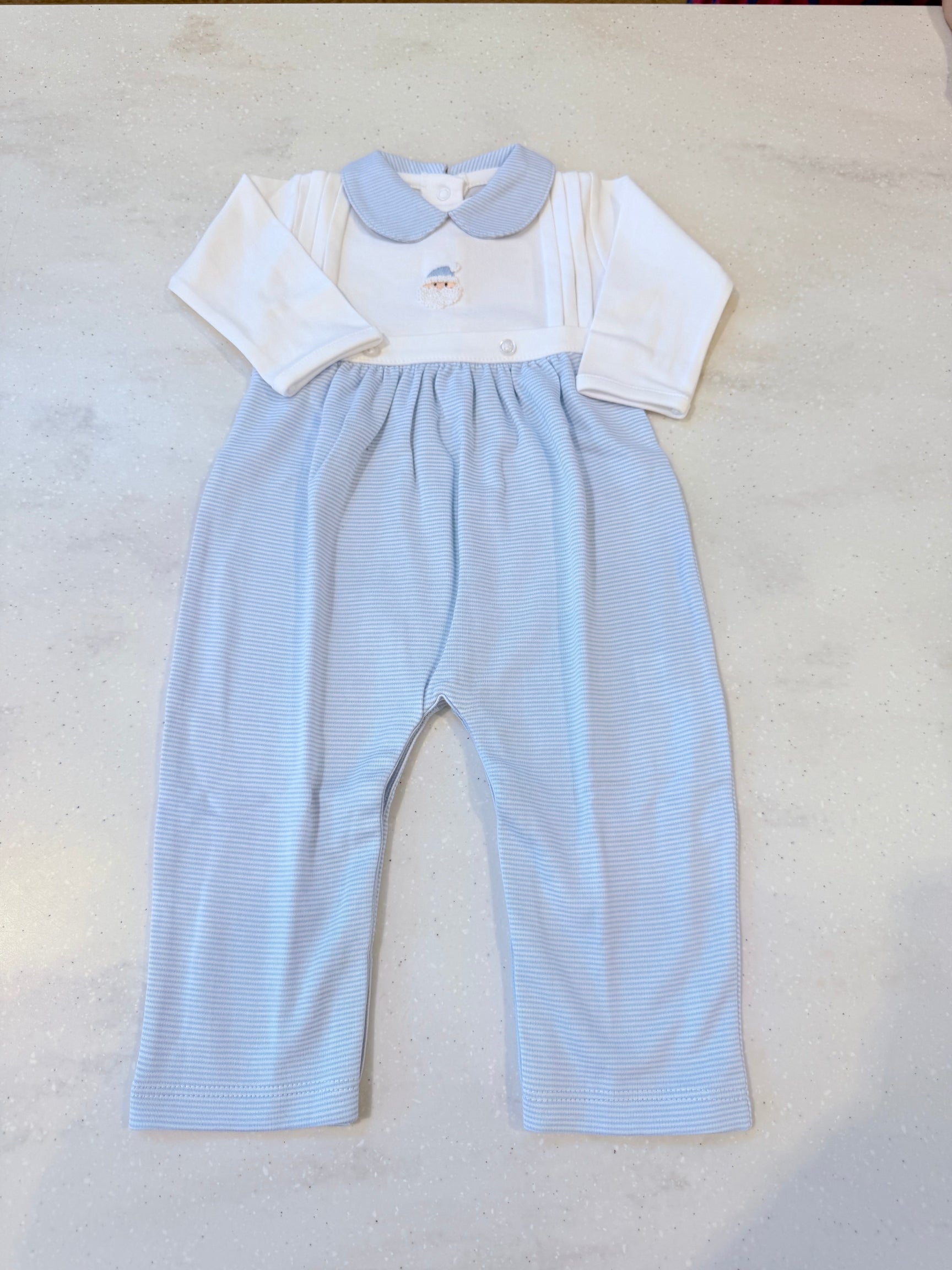 Mini St. Nick Blue Romper